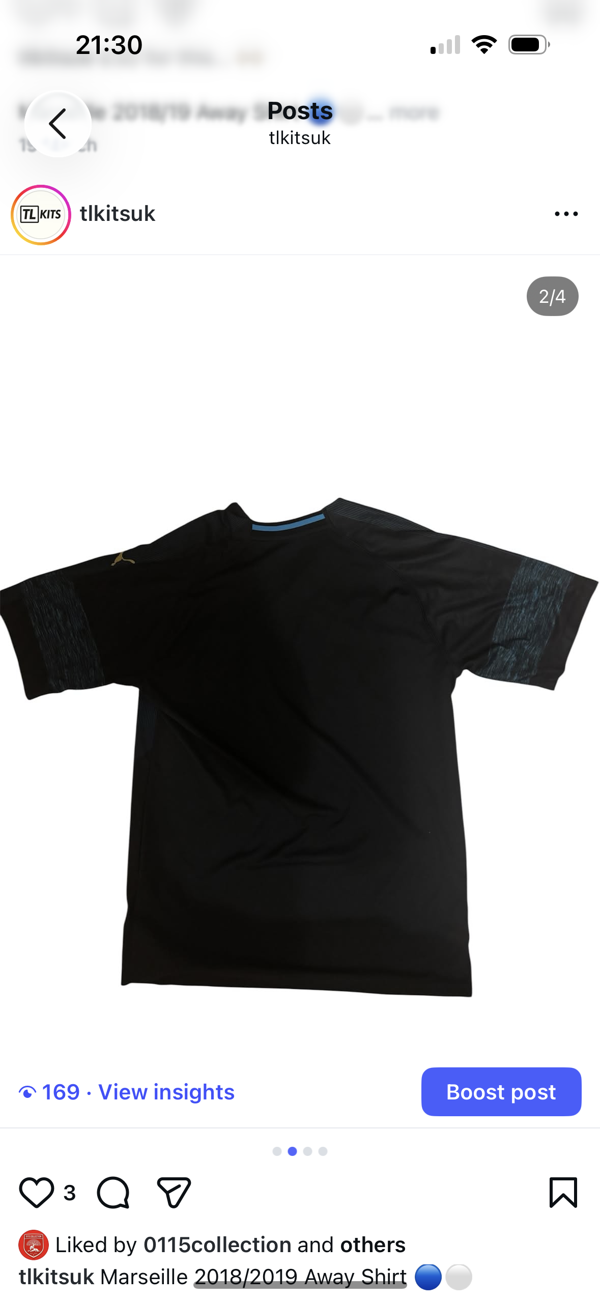 Marseille 2018/2019 Away Shirt (M)